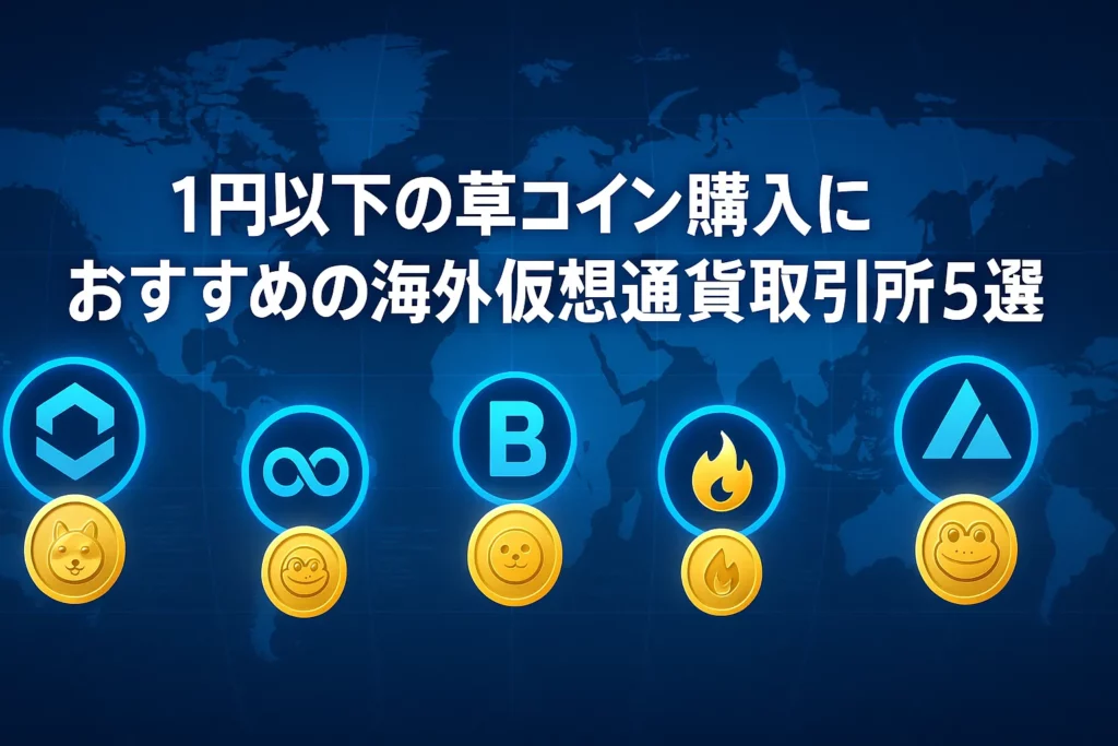 1円以下の草コイン購入におすすめの海外仮想通貨取引所5選