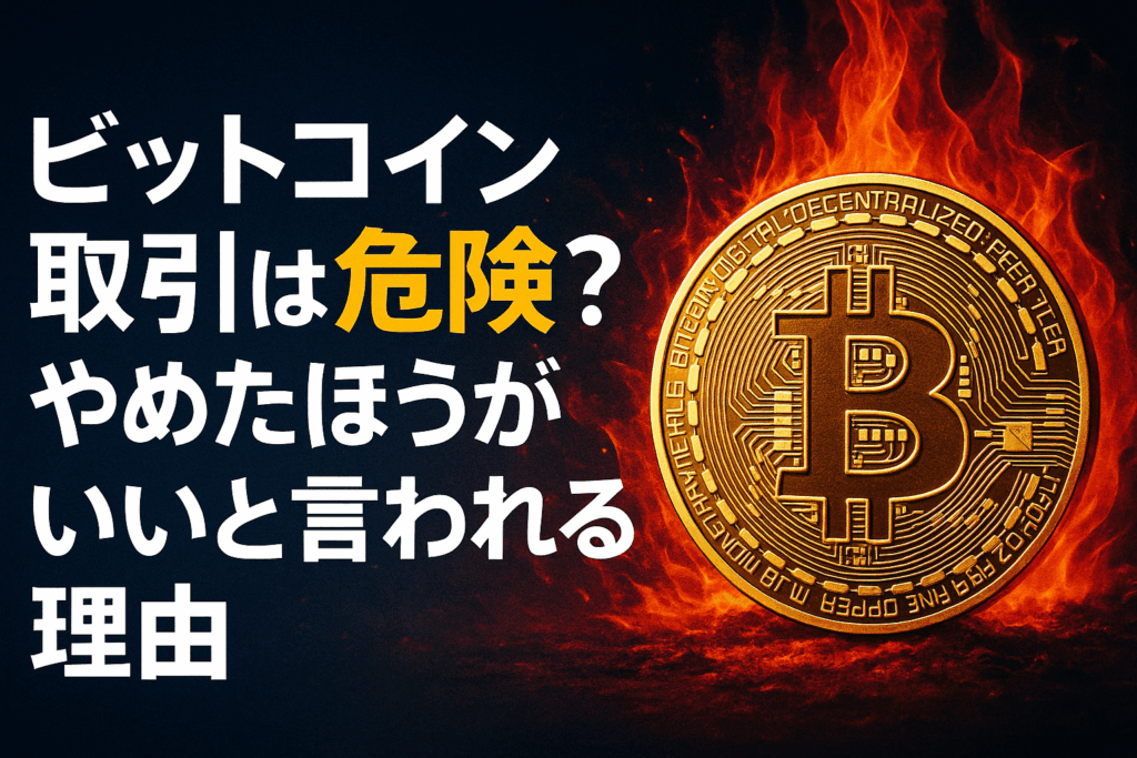 ビットコイン取引は危険？やめたほうがいいと言われる理由
